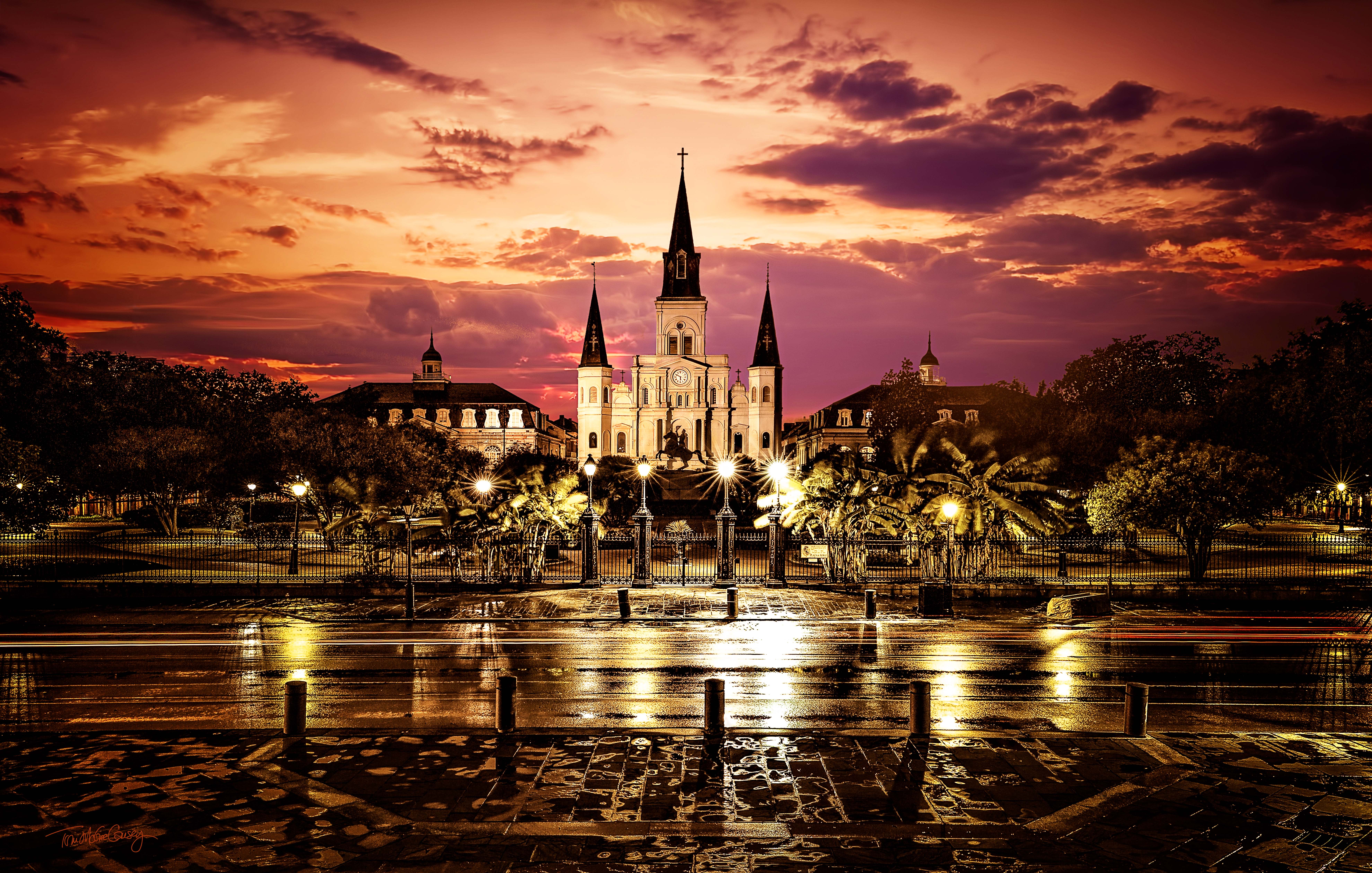 frame 20x30 inch Causey Cathedral Toni   St. at McGee Louis Sunset