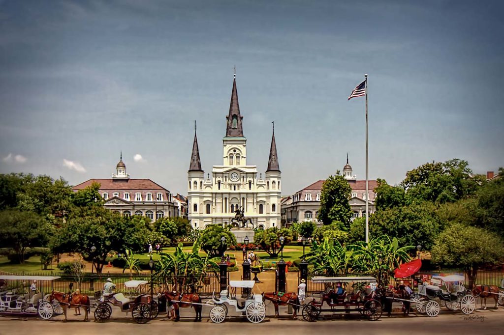 St. Louis Cathedral with Carriages