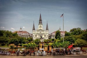 St. Louis Cathedral with Carriages
